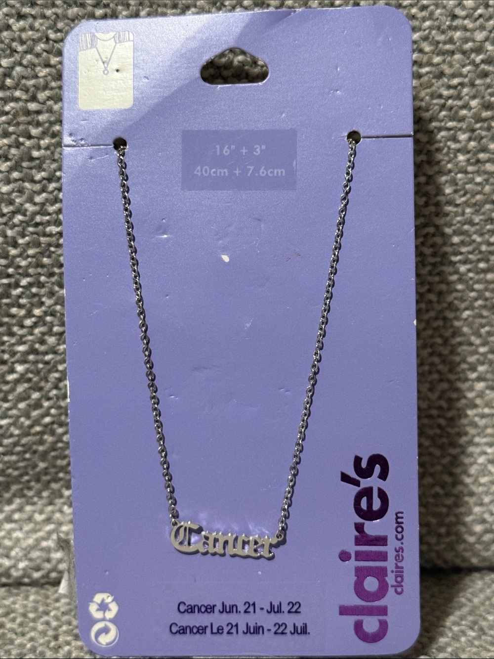 5/$25 Cancer Necklace New